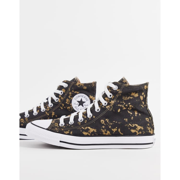 Converse Chuck Taylor All Star Baskets montantes effet dip dye delave Noir