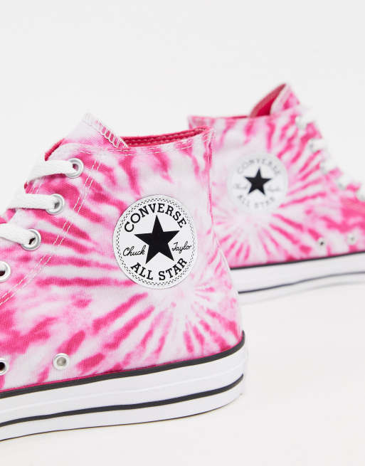 Girls tie store dye converse