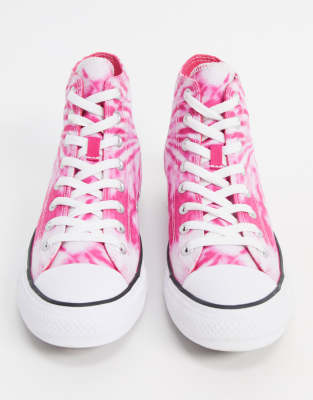 converse haute rose femme