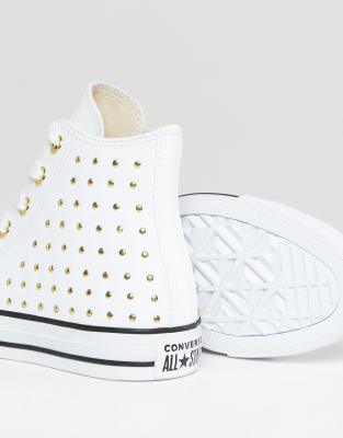 converse blanche en cuir