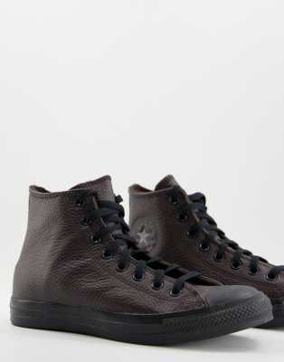 converse marron cuir