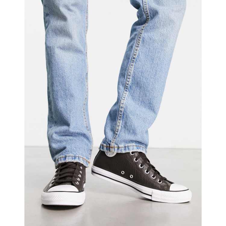 Converse all shop star cuir bleu