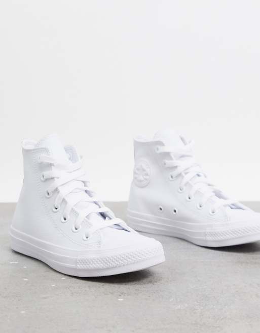 Converse Chuck Taylor All Star Baskets Montantes En Cuir Noir Et Blanc Asos