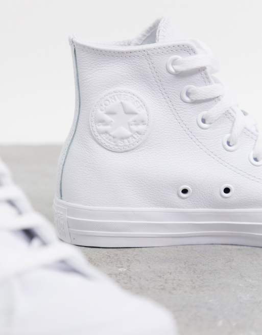 rook Bonus Onvergetelijk Converse - Chuck Taylor All Star - Baskets montantes en cuir - Noir et  blanc | ASOS