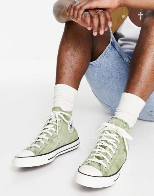 Converse best sale vert kaki