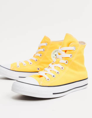 Converse haute hotsell jaune pas cher