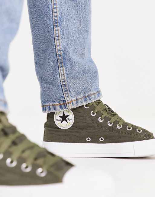 Converse Chuck Taylor All Star Baskets montantes matelass es Vert fonctionnel