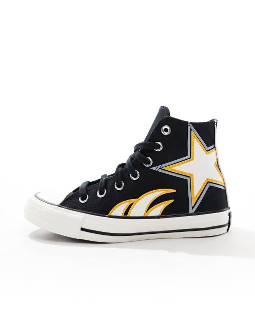 Converse noir store et jaune