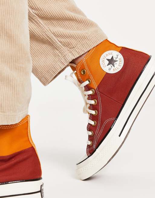 Converse best sale semelle orange