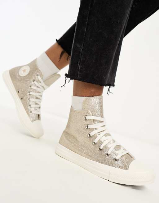 Converse blanche 2025 et doree