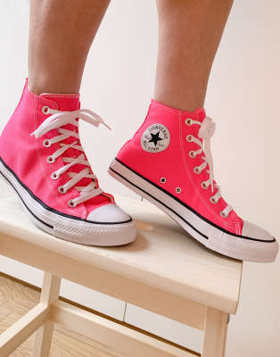 converse montante rose