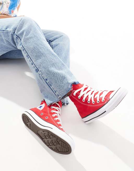 Converse shop rouge solde