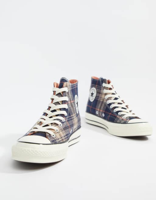 Converse chuck 70 bleu hotsell marine ecossais