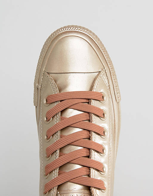 Converse Chuck Taylor All Star Bronze Metallic Rubber Sneakers عطر نونو