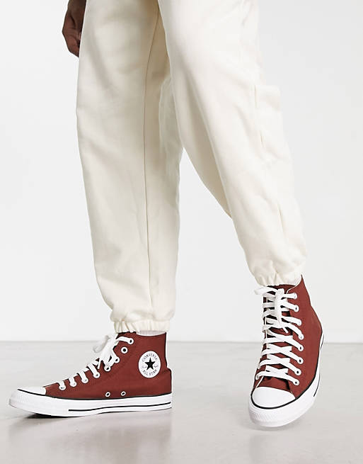 Converse – Chuck Taylor – All Star – Bruna sneakers med höga skaft | ASOS