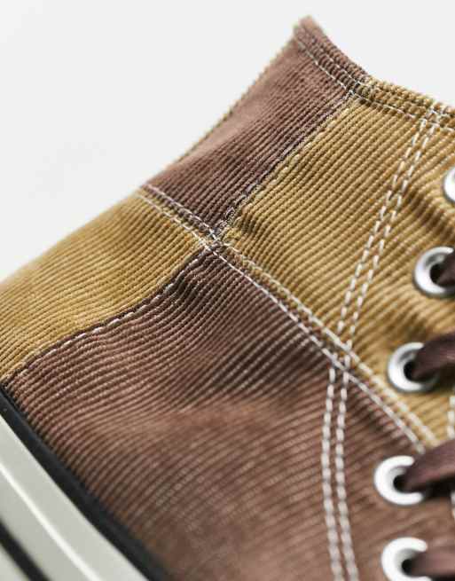 Converse – Chuck Taylor All Star – Bruna sneakers med lappverk och höga skaft, 2 av 4