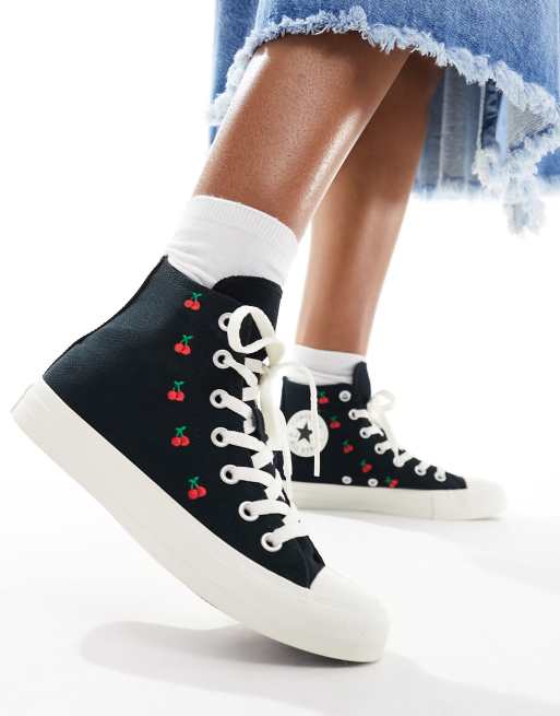 Converse Chuck Taylor All Star cherry sneakers in black