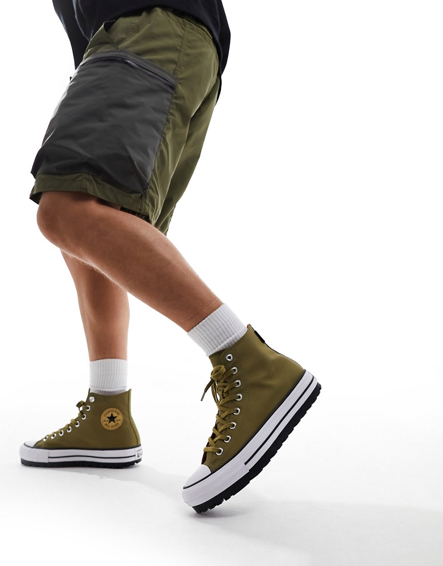 converse - chuck taylor all star city trek hi - kakifärgade sneakers med höga skaft-grön/a