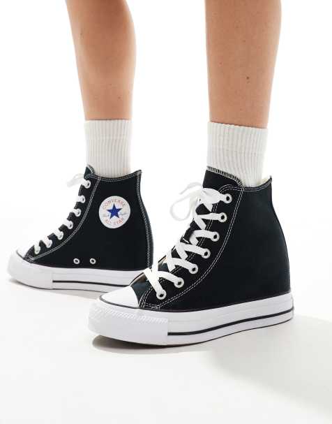 Converse Chuck Taylor All Star Classic Wedge Platform sneaker in black - view 1