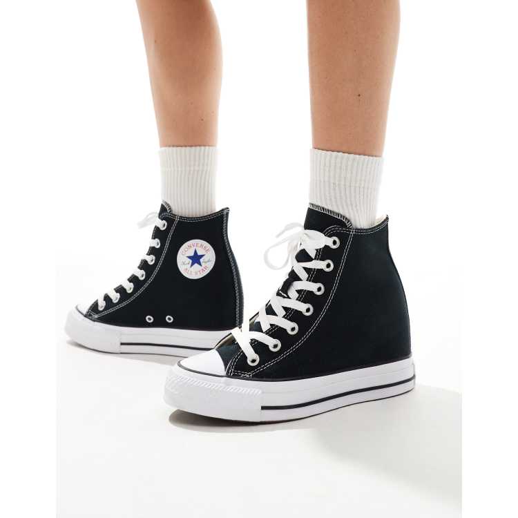 Converse Chuck Taylor All Star Classic Wedge Platform sneaker in black ASOS