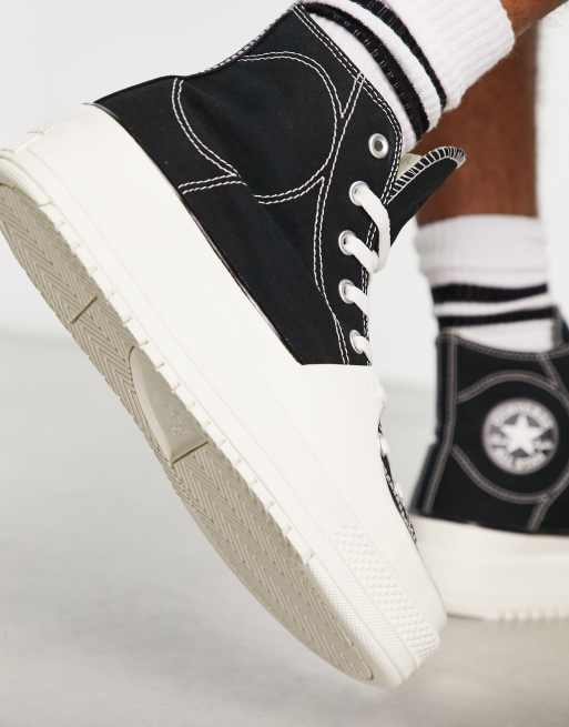 Converse blanche trait outlet noir