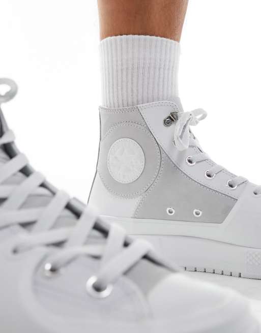 Converse Chuck Taylor All Star Construct Hi sneakers in white, 4 of 5