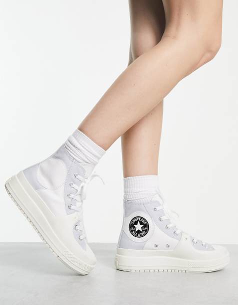 Women's Trainers, White, Chunky & Leather Sneakers