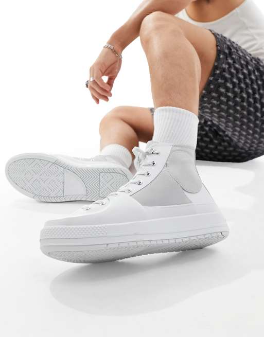 Converse Chuck Taylor All Star Construct Hi trainers in white