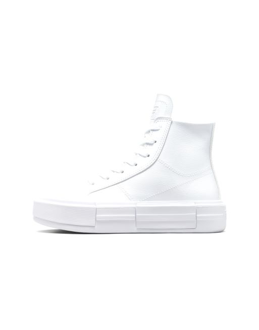 Converse blanche cuir clearance pas cher