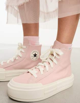 Converse Chuck Taylor All Star Cruise Hi platform trainers in pink - ASOS Price Checker