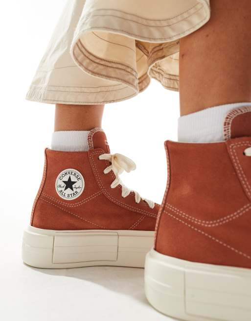 Brown converse sneakers clearance