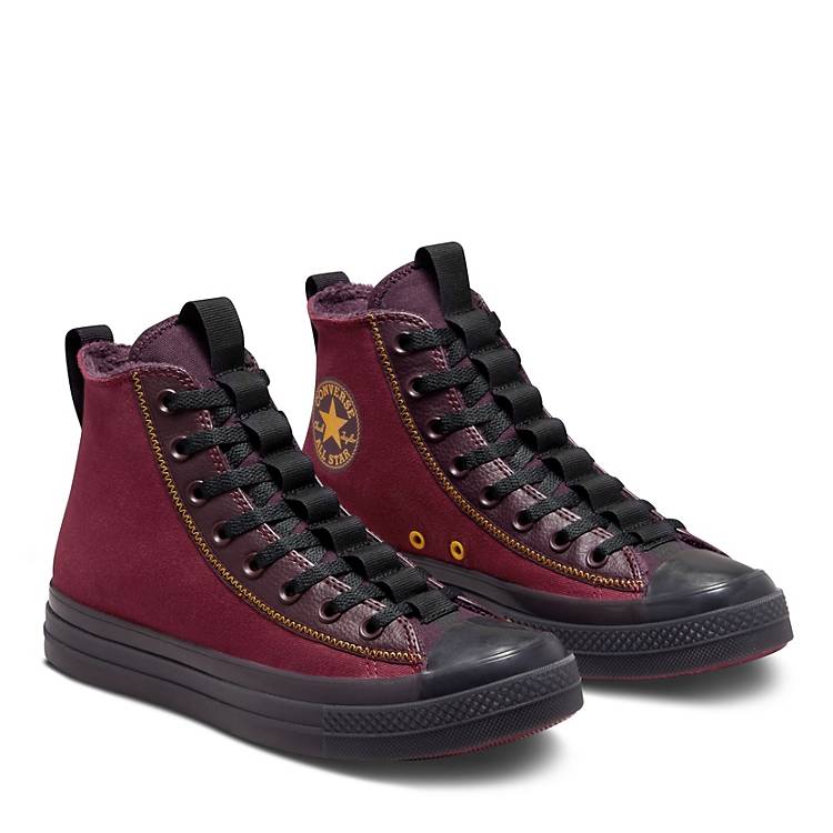 Converse Chuck Taylor All Star CX explore counter climate sneakers in  burgundy with black detail | ASOS