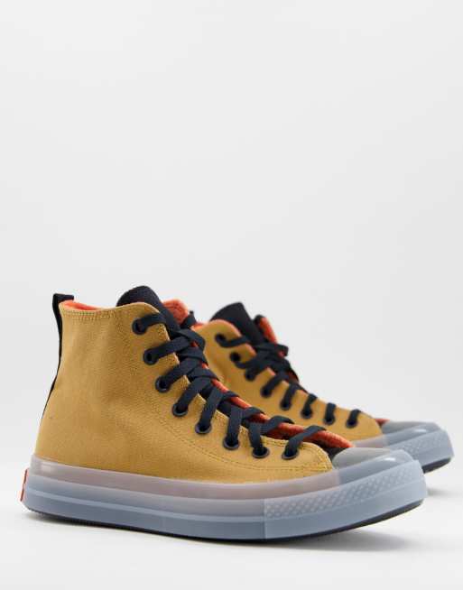 Converse Chuck Taylor All Star CX Hi Sneakers alte color cuoio e arancione