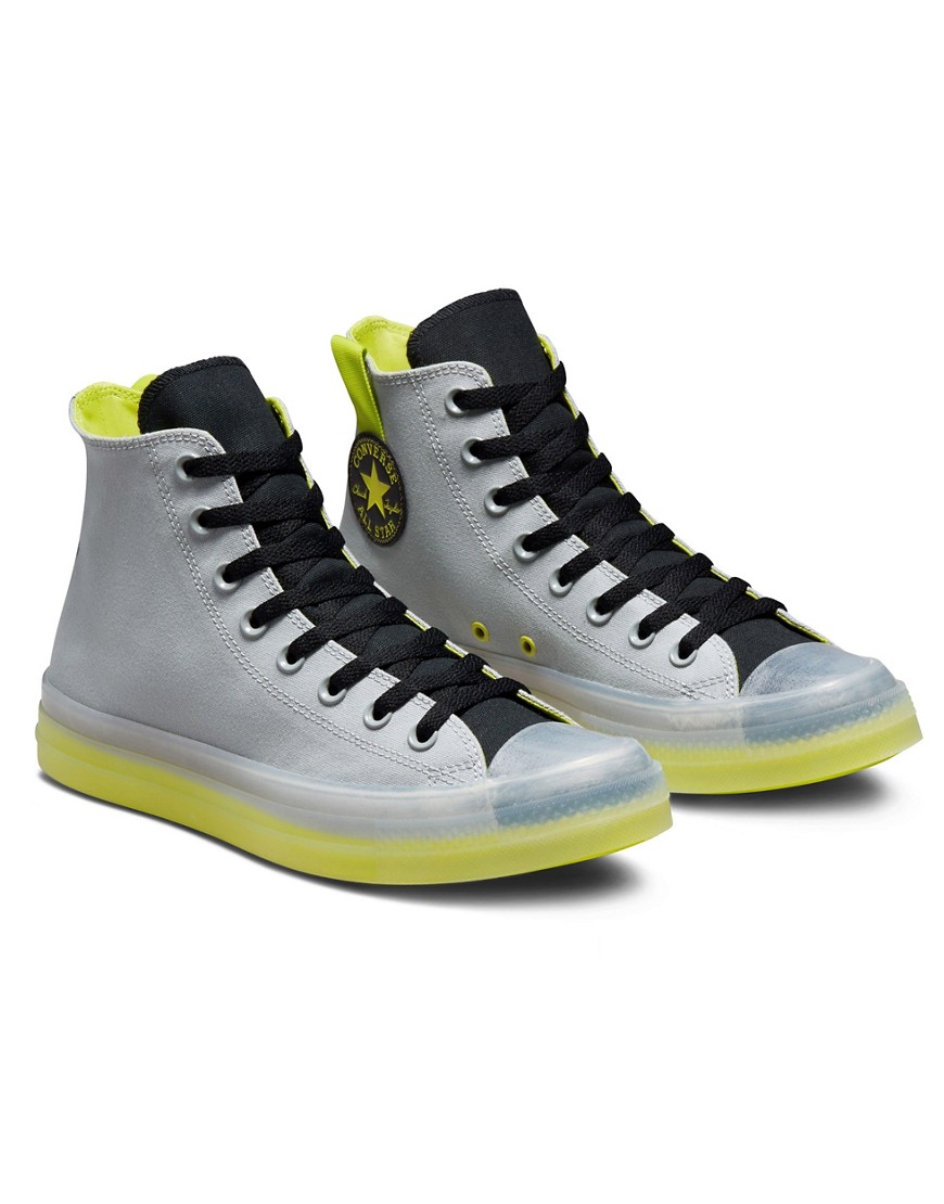 CONVERSE CHUCK TAYLOR ALL STAR CX HI STRETCH CANVAS SNEAKERS IN ASH STONE-GRAY