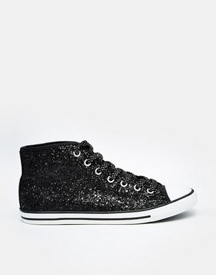 Converse Chuck Taylor All Star Dainty Black Glitter Sneakers | ASOS