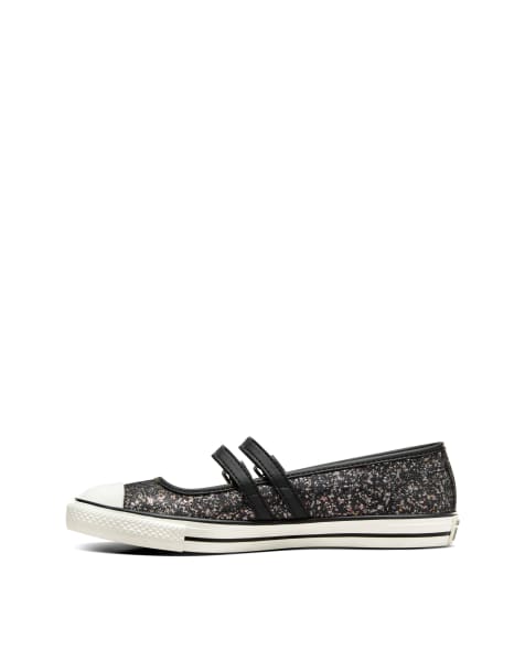 Converse - Chuck Taylor All Star Dainty - Mary Jane nere glitterate - view 1