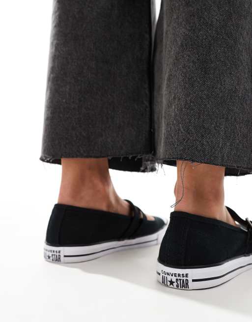 Black dainty converse womens best sale