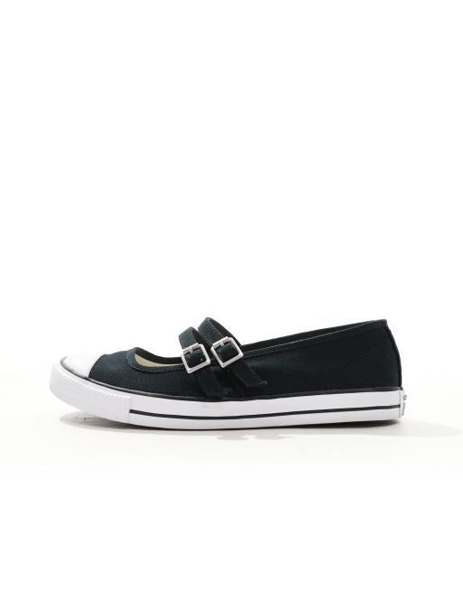 Converse Chuck Taylor All Star Dainty Ox Mary Jane Schuhe in Schwarz