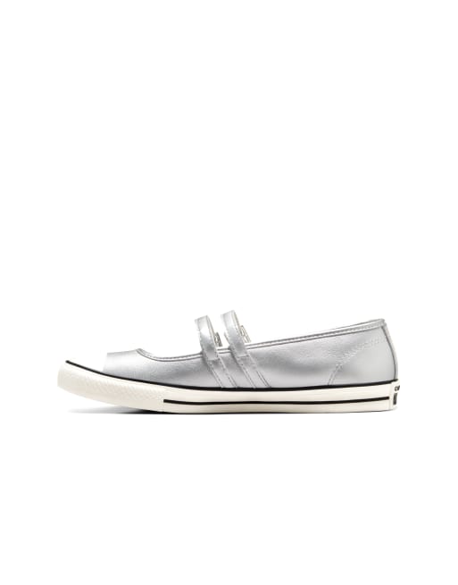 Converse Chuck Taylor All Star Dainty Ox Mary Jane Schuhe in Silber ASOS