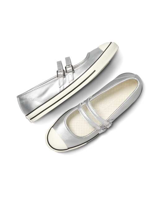 Converse Chuck Taylor - All Star - Dainty Ox - Mary Jane-sneakers in zilver, 3 van 4