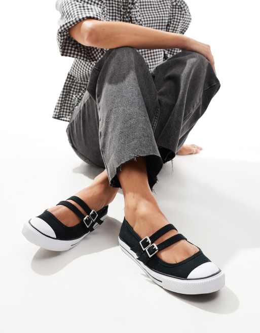 Converse – Chuck Taylor All Star Dainty Ox – Svarta skor i Mary Jane-stil, 3 av 5