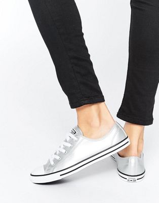 Converse Chuck Taylor All Star Dainty Silver Metallic Trainers | ASOS