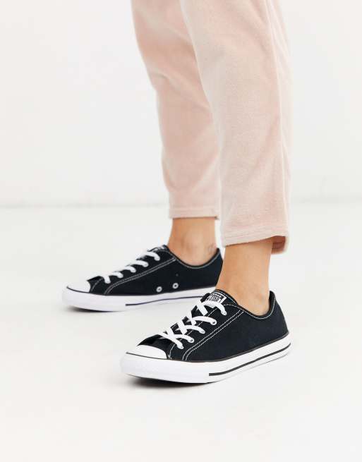 All black shop dainty converse