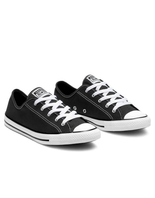 Hobart alder motor Converse Chuck Taylor All Star Dainty sneakers in black | ASOS