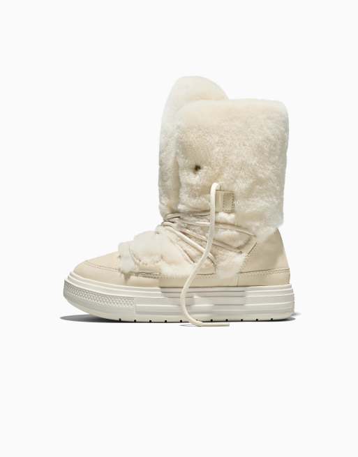 Converse Chuck Taylor All Star Elements Boot Cozy in Elfenbein/Egret/Schwarz, 3 von 4