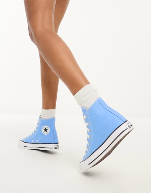 Blue hot sale shoes converse