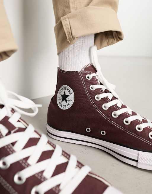 Burgundy converse store high tops womens