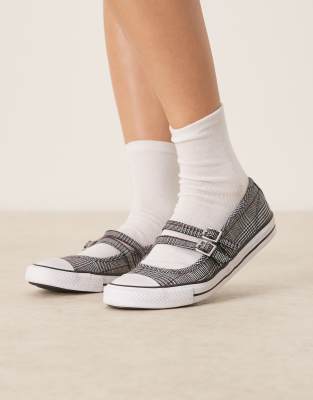 Converse - Chuck Taylor All Star - Flache Ballerinas im Mary-Jane-Stil in Grau