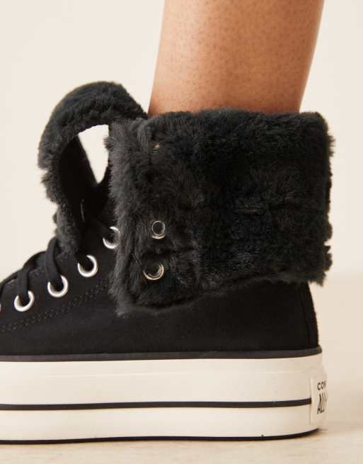 Converse - Chuck Taylor All Star Fold Over Lift - Sneakers nere risvoltabili, 4 di 5