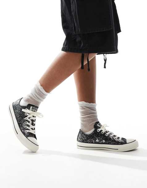 Converse Chuck Taylor All Star Glitter sneaker in black - view 1